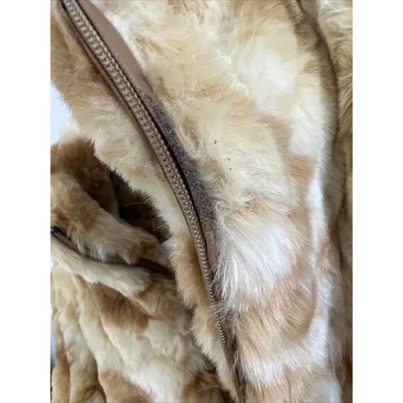 Donna Salyers Fabulous Furs Caramel Cream Color Fox Rabbit Faux Size XL READ - Picture 6 of 16